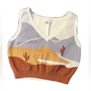 Hollister cropped sweater vest